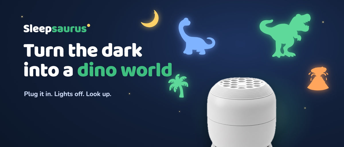 Sleepsaurus dinosaur night light projector: turn the dark into a dino world